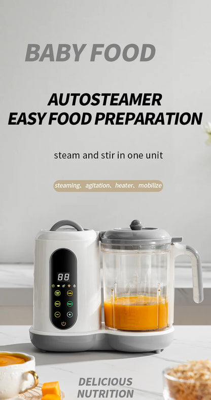 🥣👶 Robot Multifonction pour Alimentation Bébé – Cuiseur Vapeur, Mixeur, Chauffe-Lait &amp; Afficheur de Température™ - Planète bébé