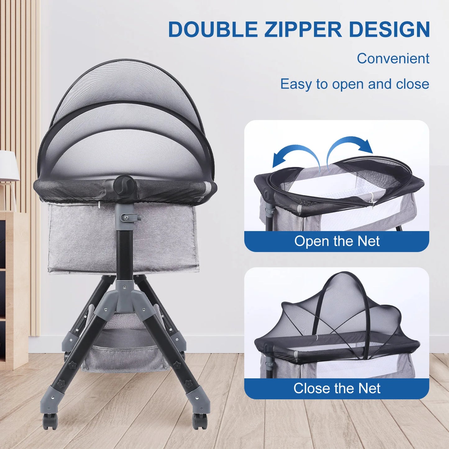 🦟 Moustiquaire Universelle pour Lit Bébé – Pliable, Portable &amp; Anti-Moustiques – Utilisable en Toute Saison™