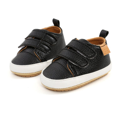 🍼 Chaussures Bébé en Cuir Rétro – Semelle Antidérapante – Meckior™