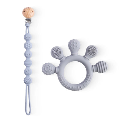 🦁👶 Anneau de Dentition en Silicone – Forme Animale Ludique – Apaisant &amp; Sensoriel™