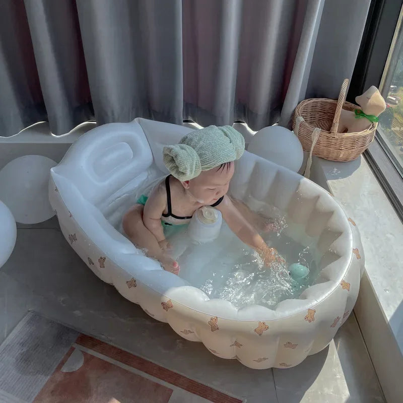 🛁💖 Baignoire Gonflable Bébé – Design "Ins Style" – Matériau Écologique &amp; Inodore – Sécurité &amp; Confort Ultimes™ - Planète bébé