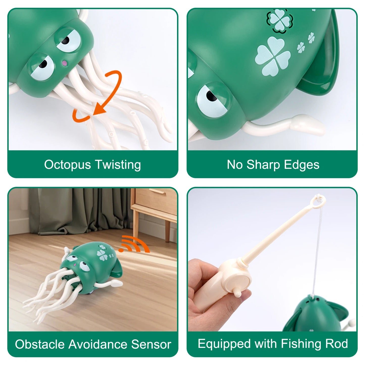 Poulpe Dansant Électronique pour Enfants – Jouet Musical et Interactif –  Cadeau Éducatif pour Bébé