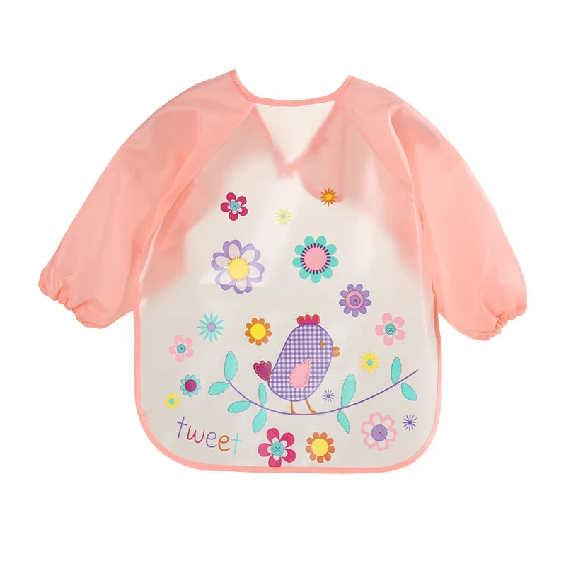 Bavoir Manche Longue Waterproof en EVA pour Bébé – Tablier de Repas Anti-Taches – Ultra Léger &amp; Facile à Nettoyer™