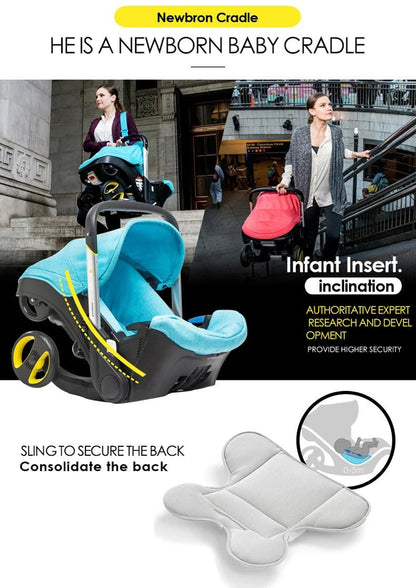 Poussette Bébé 3 en 1 Ultra - Légère – Pliable &amp; Polyvalente - Planète bébé