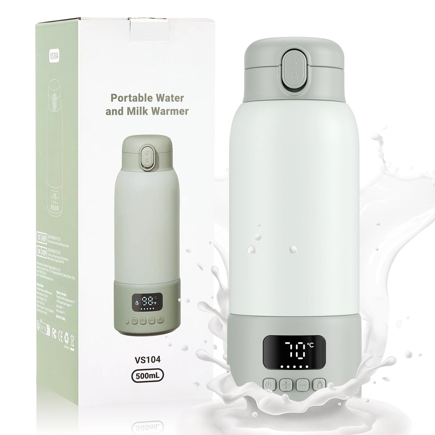 Chauffe-Biberon Portable USB 100W avec Batterie 16000mAh – Chauffe Eau et Lait Instantané 500 ml™