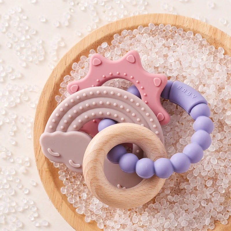 🪐👶 Anneau de Dentition Bébé – Silicone Alimentaire – Bracelet Sensoriel Planète – Dès 0 Mois™ - Planète bébé