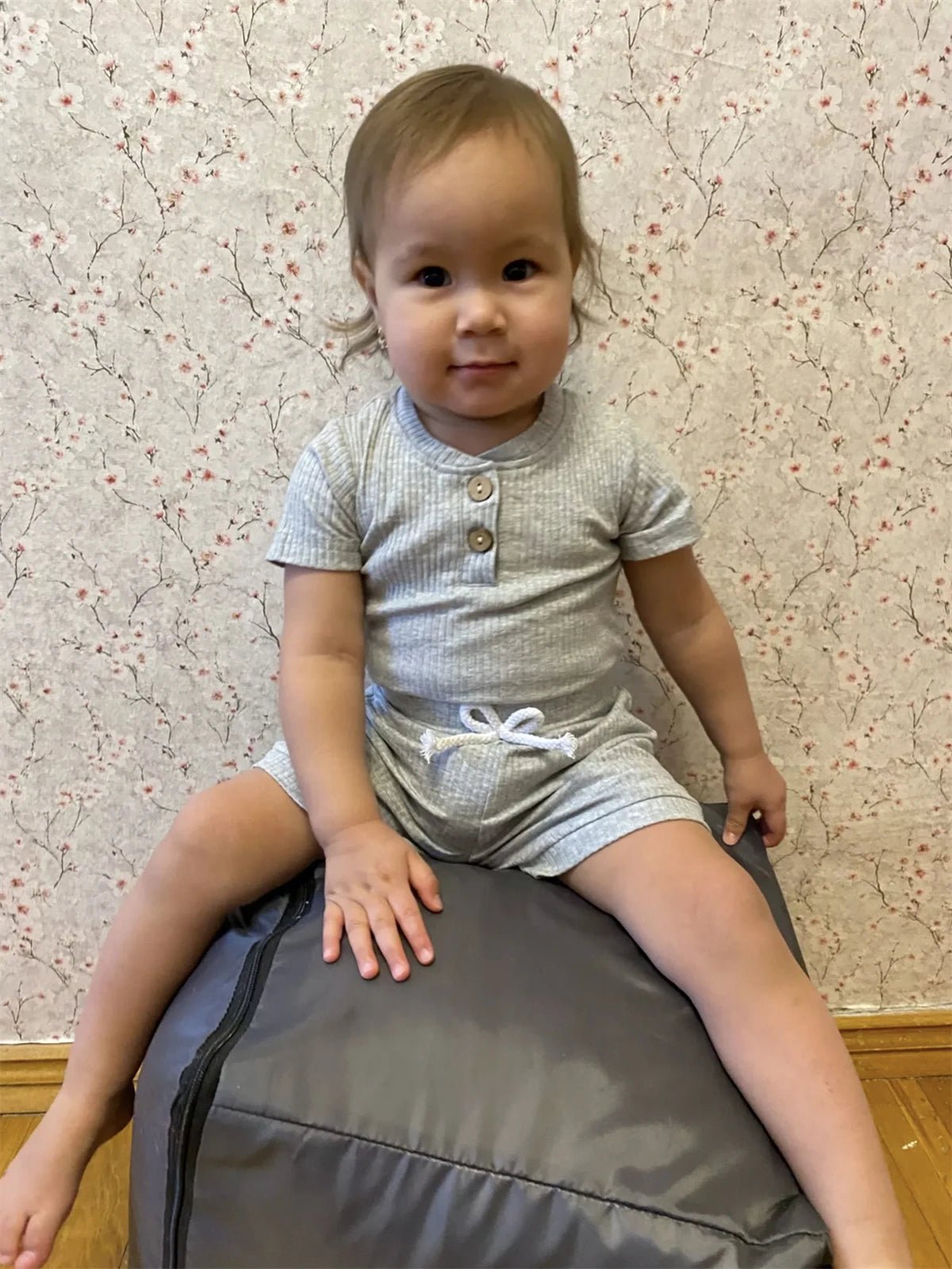 👶✨ Ensemble Estival Bébé Garçon – KuKitty | Haut &amp; Short en Coton Tricoté | Look Casual Chic™ - Planète bébé