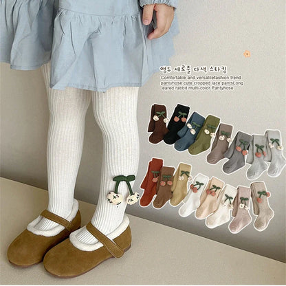 Collants Fille XUNYI – Coton Doux avec Accessoires Cerise