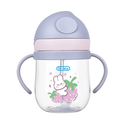 🍼💧 Tasse d’Apprentissage avec Paille – 250 ml | Design Animal Amusant | Sans BPA | Poignées Ergonomiques™ - Planète bébé