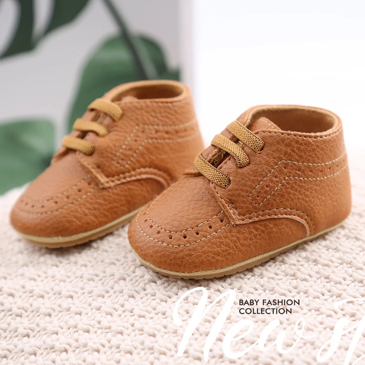 🍼 Chaussures Bébé en Cuir Rétro – Semelle Antidérapante – Meckior™ - Planète bébé