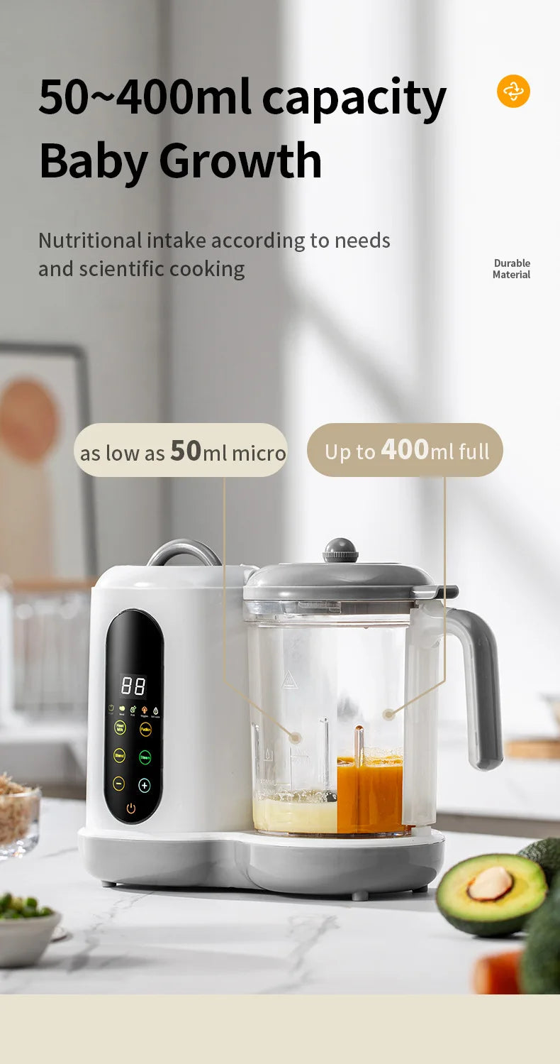 🥣👶 Robot Multifonction pour Alimentation Bébé – Cuiseur Vapeur, Mixeur, Chauffe-Lait &amp; Afficheur de Température™ - Planète bébé