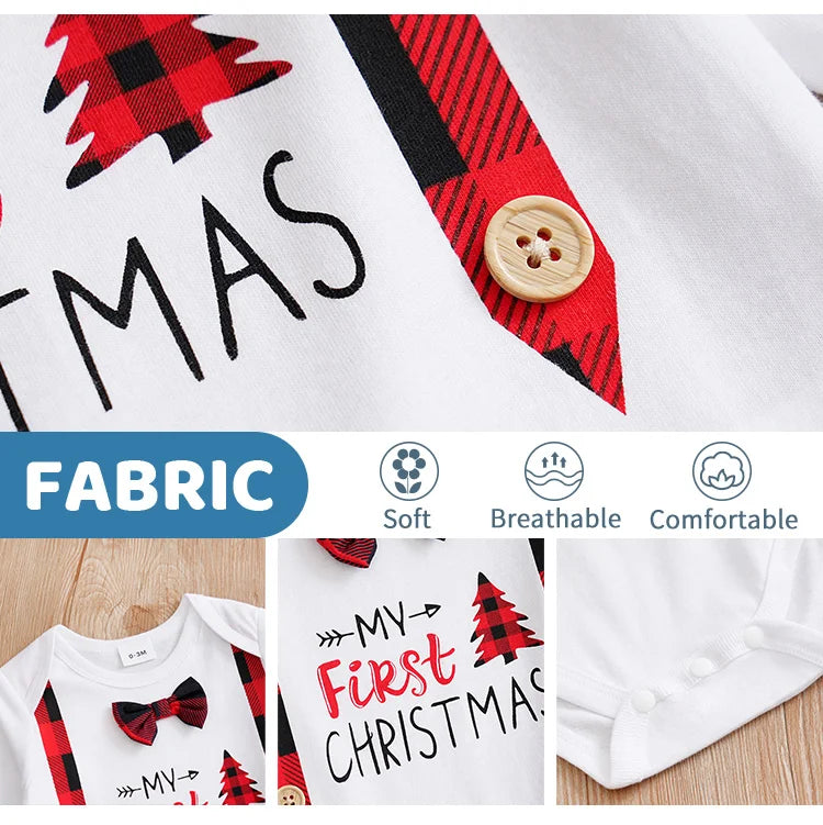 Ensemble de Bébé 2 Pièces – Barboteuse à Lettres + Pantalon Confort Stretch 0-18 Mois™