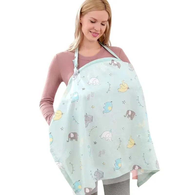 🍼 Cape d’Allaitement d’Été – Multifonction – Anti-regards – Tissu Respirant &amp; Léger – Coton Naturel™