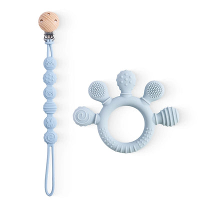 🦁👶 Anneau de Dentition en Silicone – Forme Animale Ludique – Apaisant &amp; Sensoriel™ - Planète bébé