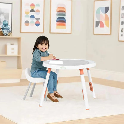 Centre d’Activité Bébé 3-en-1 – Tapis à Sauter et Table avec Jouets Amovibles et Siège Rotatif™