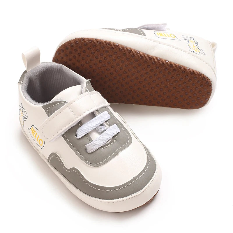Chaussures Bébé Souples à Motifs Animaux – Semelle Antidérapante™