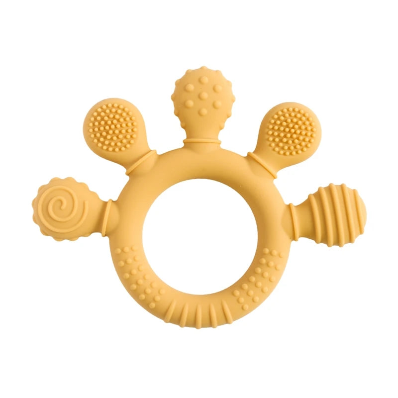 🦁👶 Anneau de Dentition en Silicone – Forme Animale Ludique – Apaisant &amp; Sensoriel™