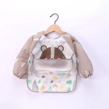 Bavoir Manche Longue Waterproof en EVA pour Bébé – Tablier de Repas Anti-Taches – Ultra Léger &amp; Facile à Nettoyer™