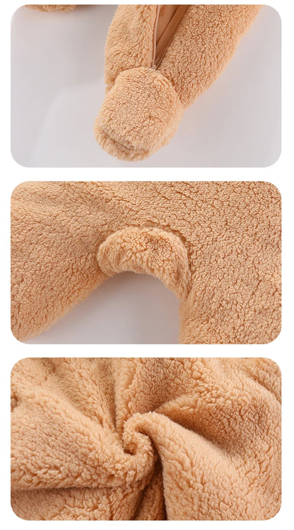 🧸 Combinaison d’Hiver Bébé avec Capuche – Épaisse, Chaude &amp; Mignonne – 0 à 12 Mois™ - Planète bébé