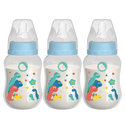 🍼 Lot de 3 Biberons Dr.Isla – 150/240ml – Large Goulot – Sans BPA – Tétine Débit Moyen – Motifs Bébé™