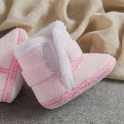 🧣❄️ Bottes d’Hiver Bébé – Chaudes &amp; Mignonnes – Bottines Bébé à Scratch avec Ailes en Cœur – 0 à 18 Mois – Unisexe™ - Planète bébé