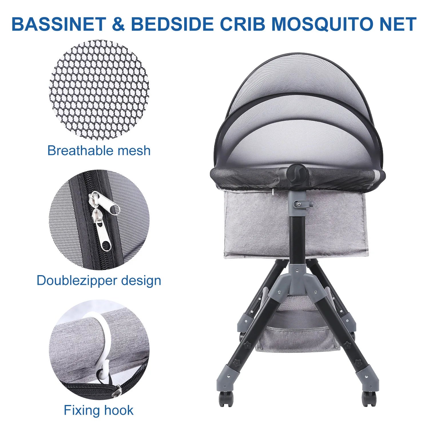 🦟 Moustiquaire Universelle pour Lit Bébé – Pliable, Portable &amp; Anti - Moustiques – Utilisable en Toute Saison™ - Planète bébé