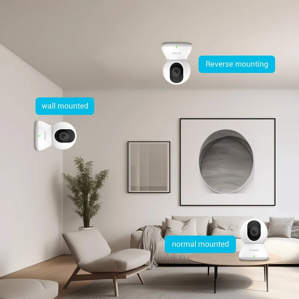 Blurams 2.4＆5G WiFi Indoor Camera, 2K, 360° PTZ Pet Dog IP CCTV Camera with Phone App, 2 - Way Talk, Night Vision, for Home Securi™ - Planète bébé