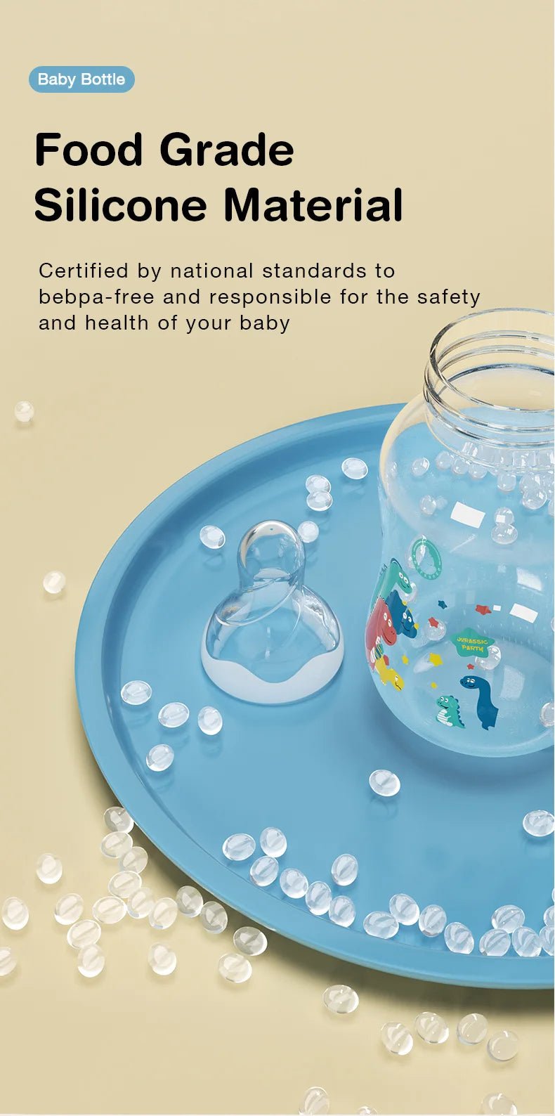 🍼 Lot de 3 Biberons Dr.Isla – 150/240ml – Large Goulot – Sans BPA – Tétine Débit Moyen – Motifs Bébé™ - Planète bébé