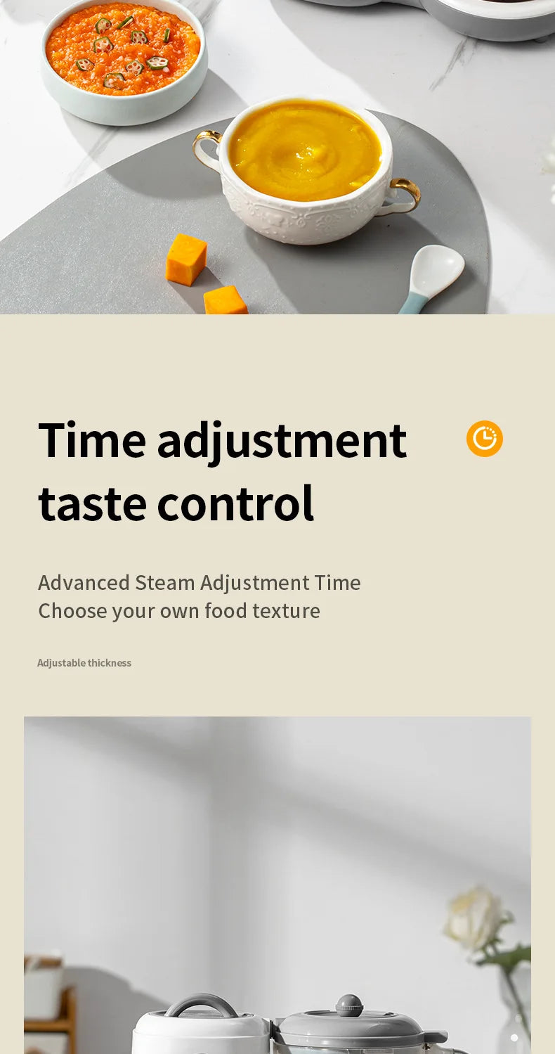 🥣👶 Robot Multifonction pour Alimentation Bébé – Cuiseur Vapeur, Mixeur, Chauffe-Lait &amp; Afficheur de Température™ - Planète bébé