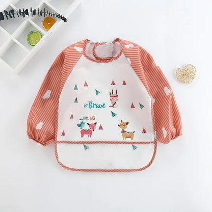 Bavoir Manche Longue Waterproof en EVA pour Bébé – Tablier de Repas Anti-Taches – Ultra Léger &amp; Facile à Nettoyer™