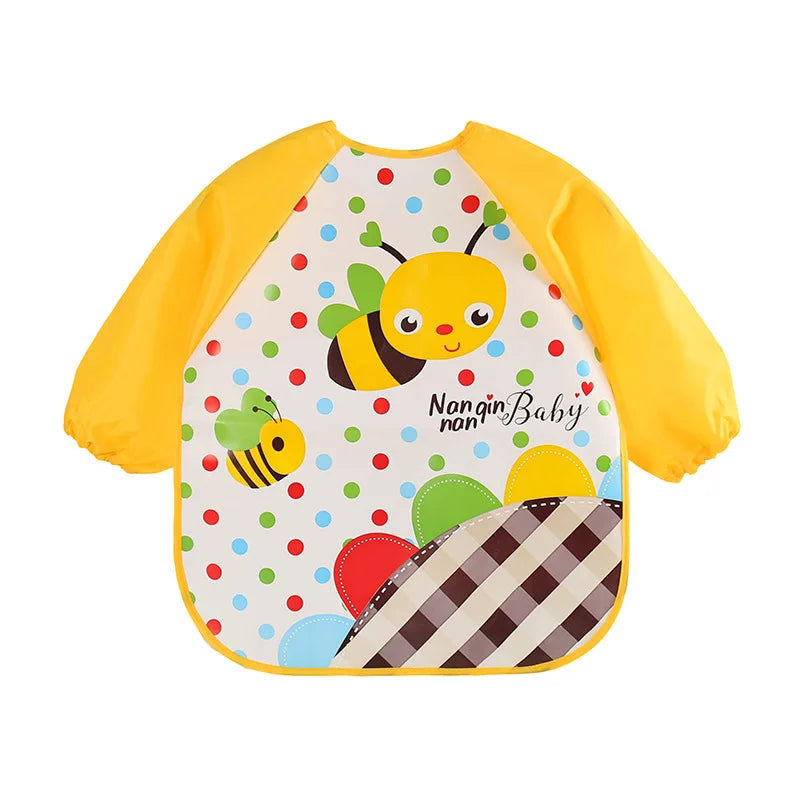 Bavoir Manche Longue Waterproof en EVA pour Bébé – Tablier de Repas Anti-Taches – Ultra Léger &amp; Facile à Nettoyer™