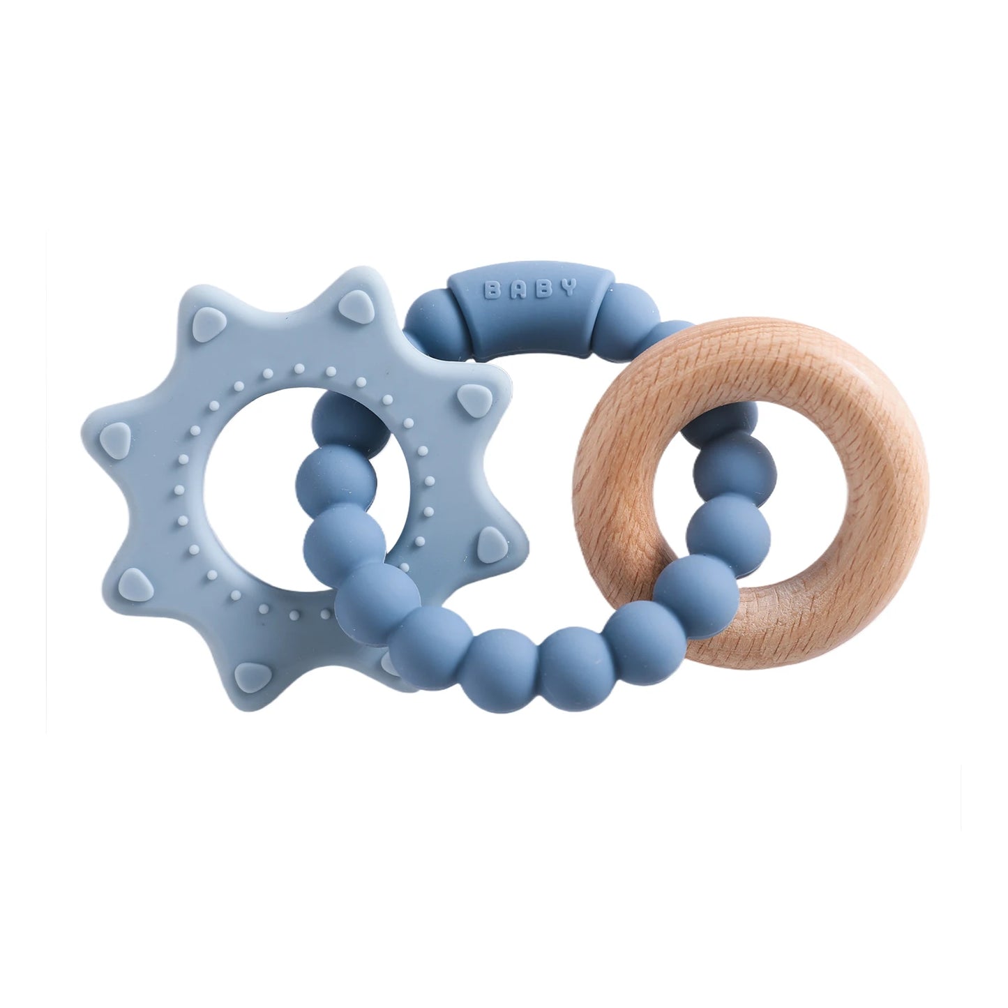 🪐👶 Anneau de Dentition Bébé – Silicone Alimentaire – Bracelet Sensoriel Planète – Dès 0 Mois™