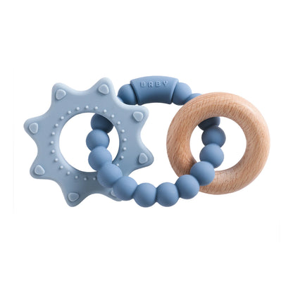 🪐👶 Anneau de Dentition Bébé – Silicone Alimentaire – Bracelet Sensoriel Planète – Dès 0 Mois™