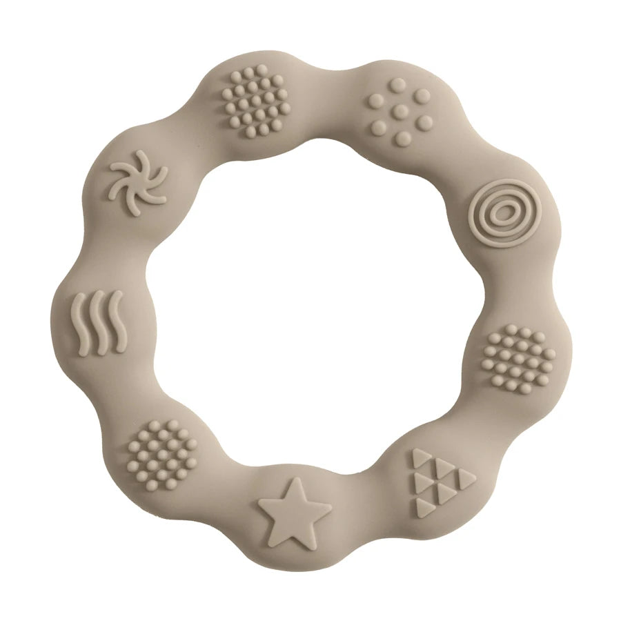 🌸🦷 Anneau de Dentition Fleur – Silicone Alimentaire – Jouet de Molarité &amp; Cognition Tactile pour Bébé™