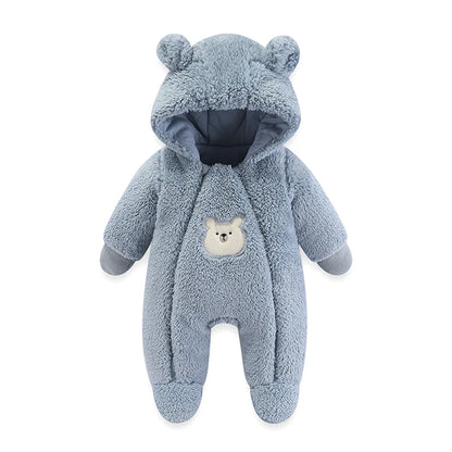 🧸 Combinaison d’Hiver Bébé avec Capuche – Épaisse, Chaude &amp; Mignonne – 0 à 12 Mois™ - Planète bébé
