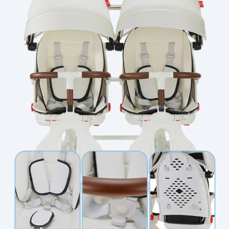 Poussette Double Bébé – Pliable &amp; Portable - Planète bébé