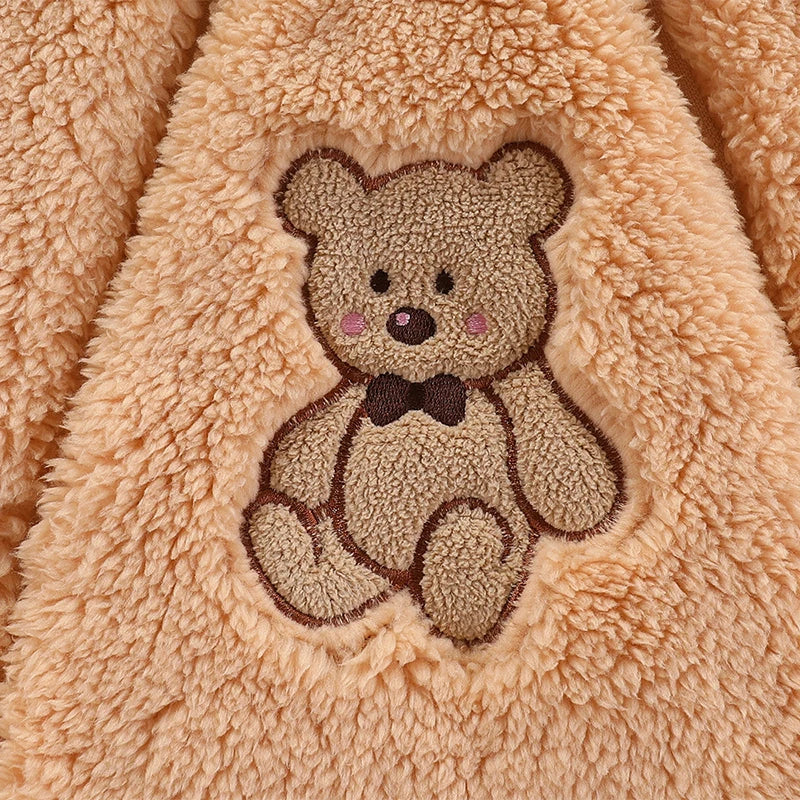 🧸 Combinaison d’Hiver Bébé avec Capuche – Épaisse, Chaude &amp; Mignonne – 0 à 12 Mois™ - Planète bébé