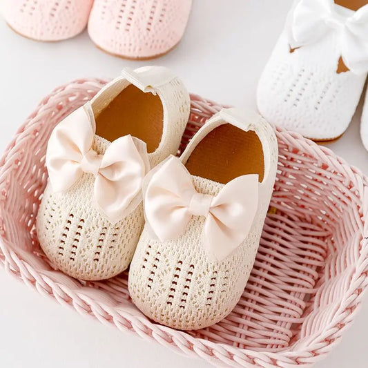 👶✨ Chaussures Bébé Fille – Nœud Papillon – Semelle Antidérapante ™ - Planète bébé
