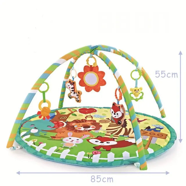 Tapis d’Éveil Bébé avec Arche &amp; Jouets Détachables – Développement Sensoriel™
