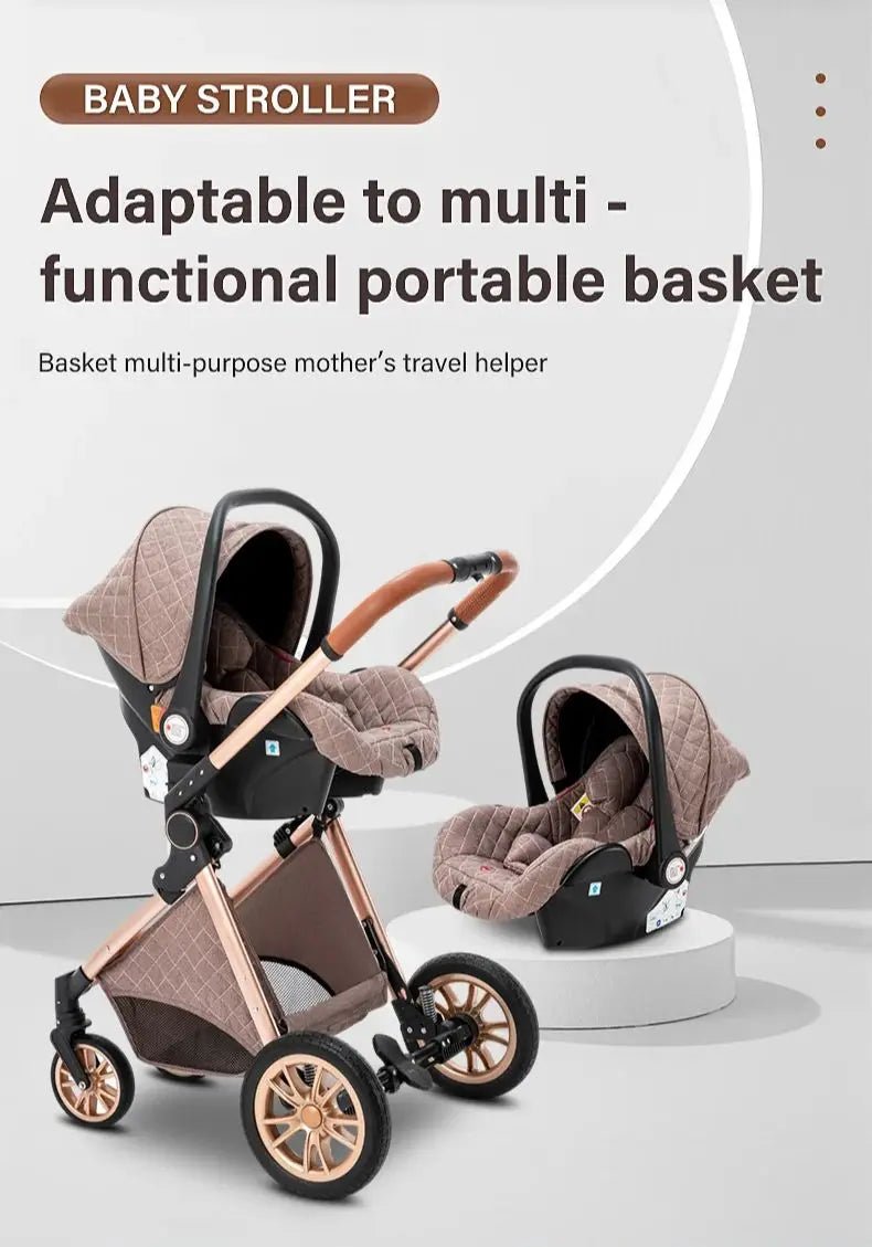 Poussette Bébé 3 en 1 Multifonction – Pliable - Planète bébé