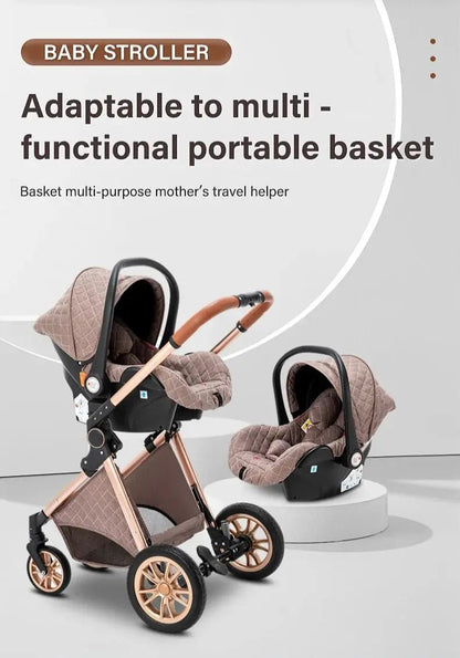 Poussette Bébé 3 en 1 Multifonction – Pliable - Planète bébé