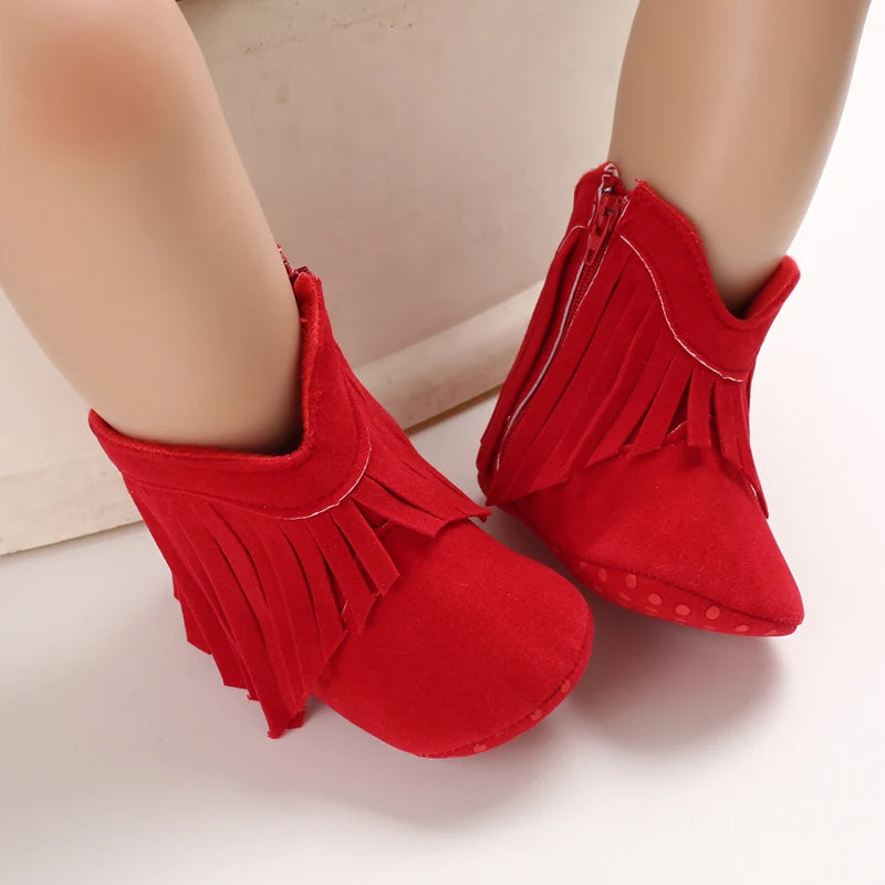 👢❄️ Bottes Bébé Mode à Franges – Chaudes &amp; Antidérapantes – 0 à 18 Mois – Fille &amp; Garçon™