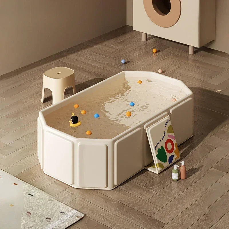 Baignoire Bébé Pliable – Grand Format PVC Épais – Portable, Durable &amp; Polyvalente
