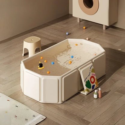Baignoire Bébé Pliable – Grand Format PVC Épais – Portable, Durable &amp; Polyvalente