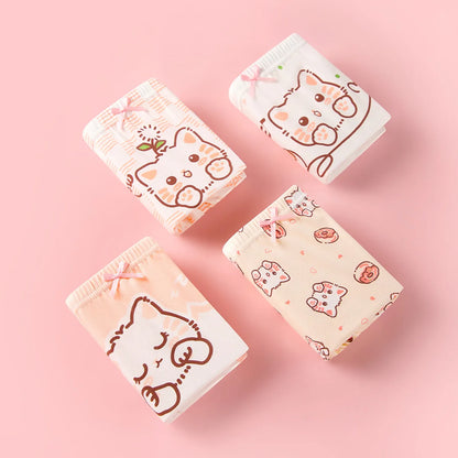 Lot de 4 Culottes Fille en Coton Ultra Doux ™