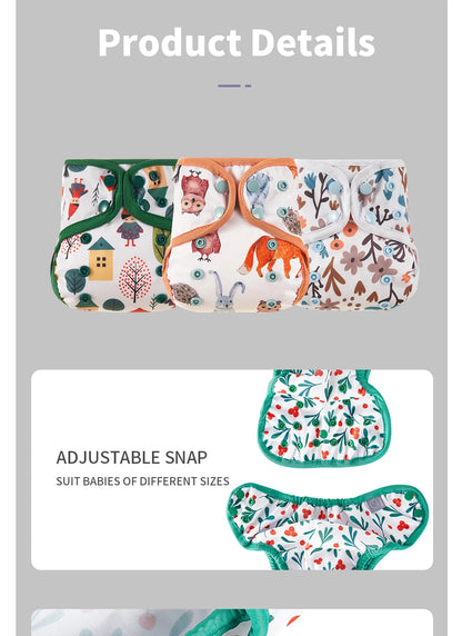 🍼🦊 Culotte de Protection Bébé HappyFlute – Imprimé Cartoon – Étanche &amp; Respirante – 0-6kg™