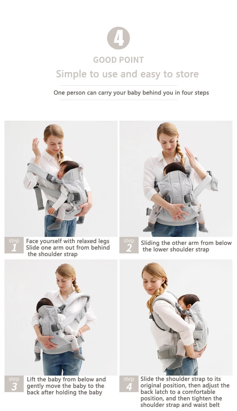 🧸 Porte-Bébé Ergonomique Kangourou – Portage Avant et Dorsal pour Nouveau-né et Bébé™ - Planète bébé