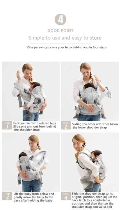 🧸 Porte-Bébé Ergonomique Kangourou – Portage Avant et Dorsal pour Nouveau-né et Bébé™ - Planète bébé