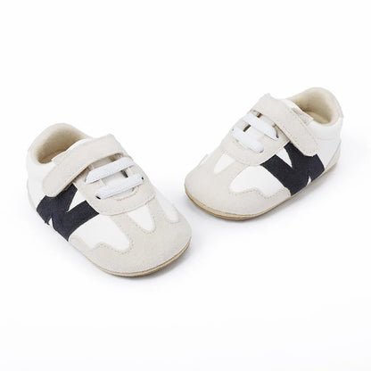 New 0-1Y Newborn Baby Fashion Versatile Sports Style Patchwork Colour Soft Bottom Anti-slip Suede Infant Toddler Shoes™