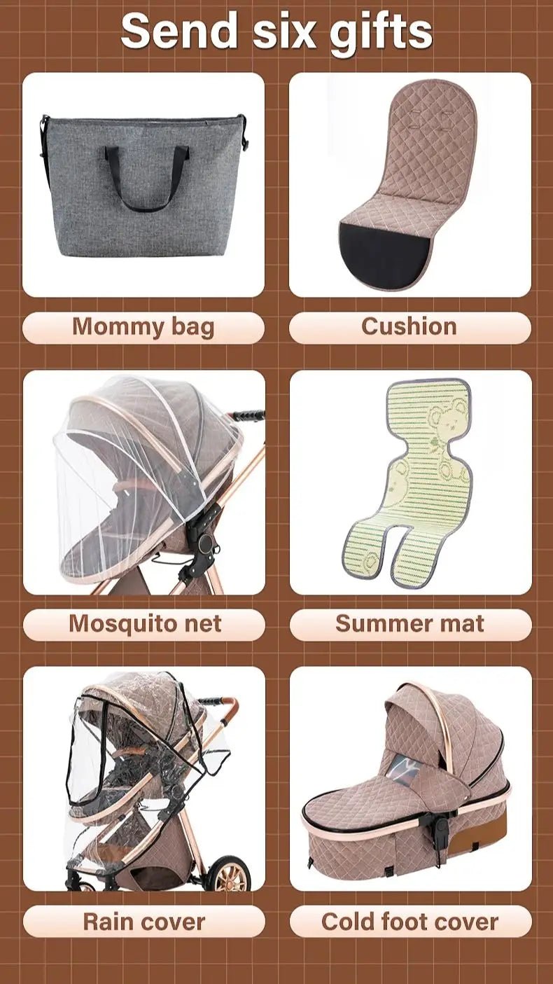 Poussette Bébé 3 en 1 Multifonction – Pliable - Planète bébé